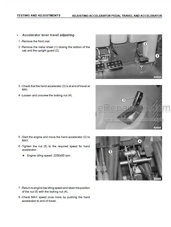 Photo 7 - Komatsu WB70A-1 Shop Manual Backhoe Loader WEBMWB7000 SN F10001-