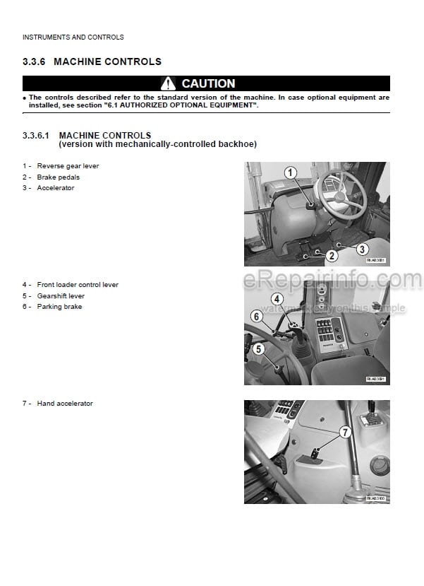 Photo 7 - Komatsu WB93R-5E0 Operation And Maintenance Manual Backhoe Loader SN F63625-