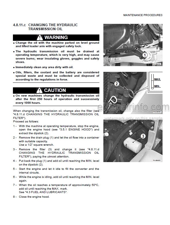 Photo 4 - Komatsu WB93S-5E0 Operation And Maintenance Manual Backhoe Loader WEAM011607 SN F21529-