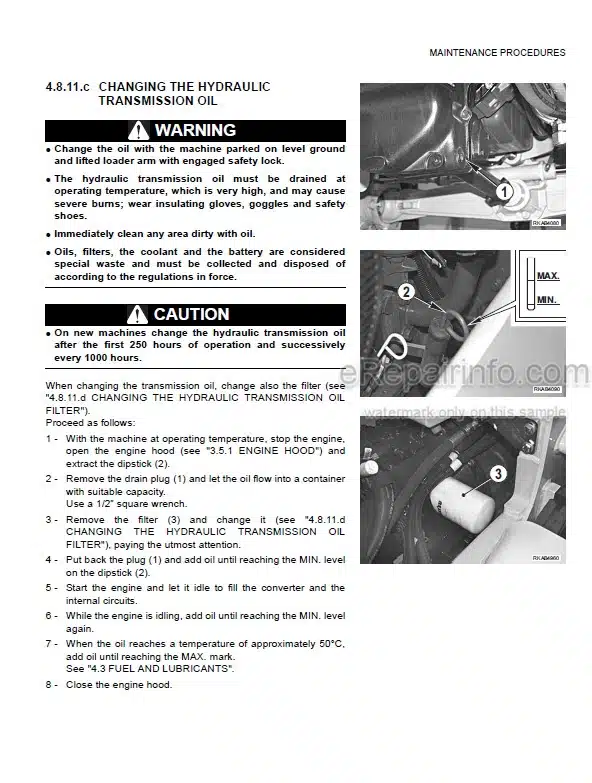 Photo 3 - Komatsu WB93S-5E0 Operation And Maintenance Manual Backhoe Loader WEAM011607 SN F21529-