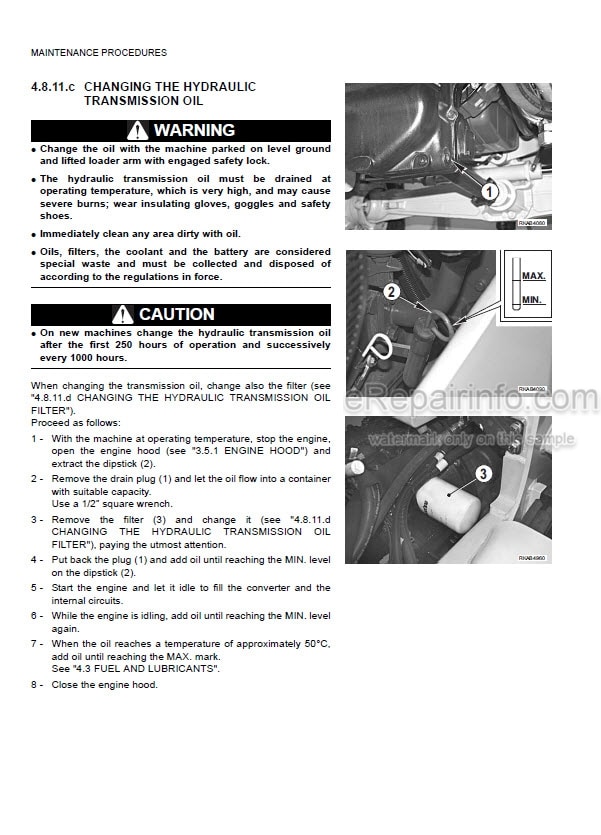 Photo 2 - Komatsu WB97R-5E0 Operation And Maintenance Manual Backhoe Loader SN F80581-