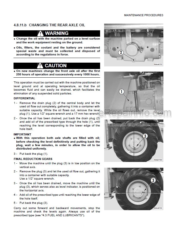 Photo 9 - Komatsu WB97S-5E0 Operation And Maintenance Manual Backhoe Loader WEAM011704 SN F31204-