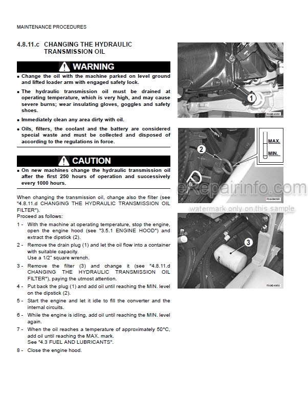 Photo 11 - Komatsu WB97S-5E0 Operation And Maintenance Manual Backhoe Loader WEAM015502 SN F31281-