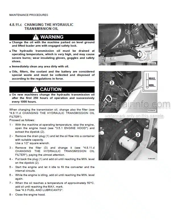 Photo 7 - Komatsu WB97S-2 Operation And Maintenance Manual Backhoe Loader WEAM000702 SN 97SF10281-