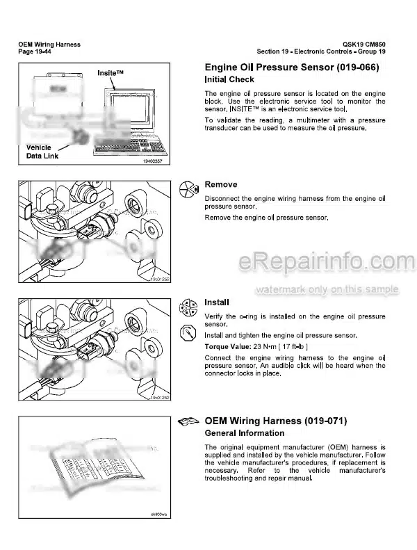 Photo 10 - Cummins QSK19 CM850 Troubleshooting And Repair Manual Vol 1 2 Engine With Electronic Control System 4021493