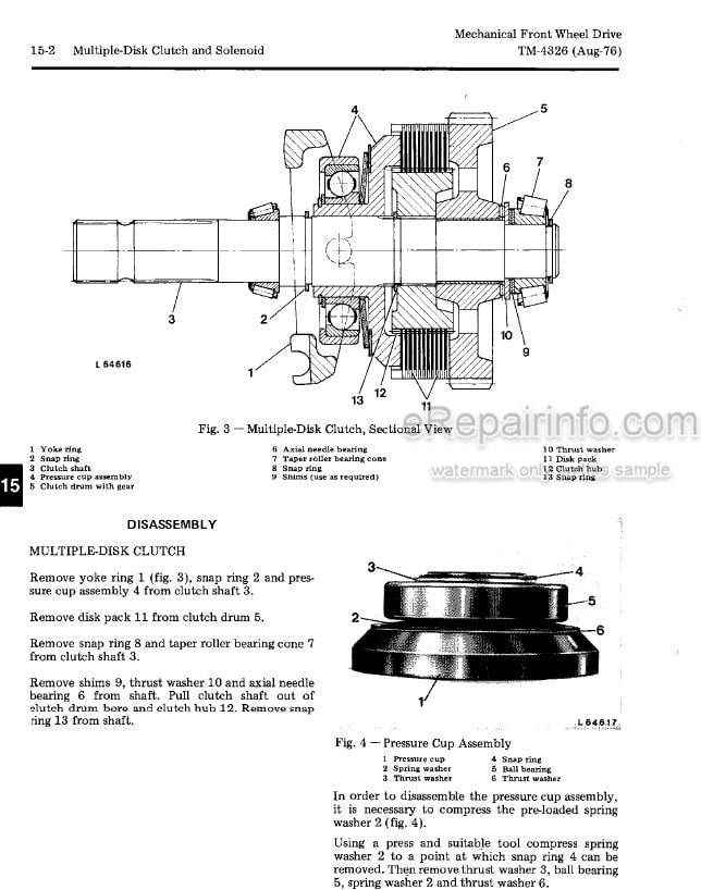 Photo 11 - John Deere 1030 1130 1630 1830 2030 Technical Manual Mechanical Front Wheel Drive For Tractor TM4326