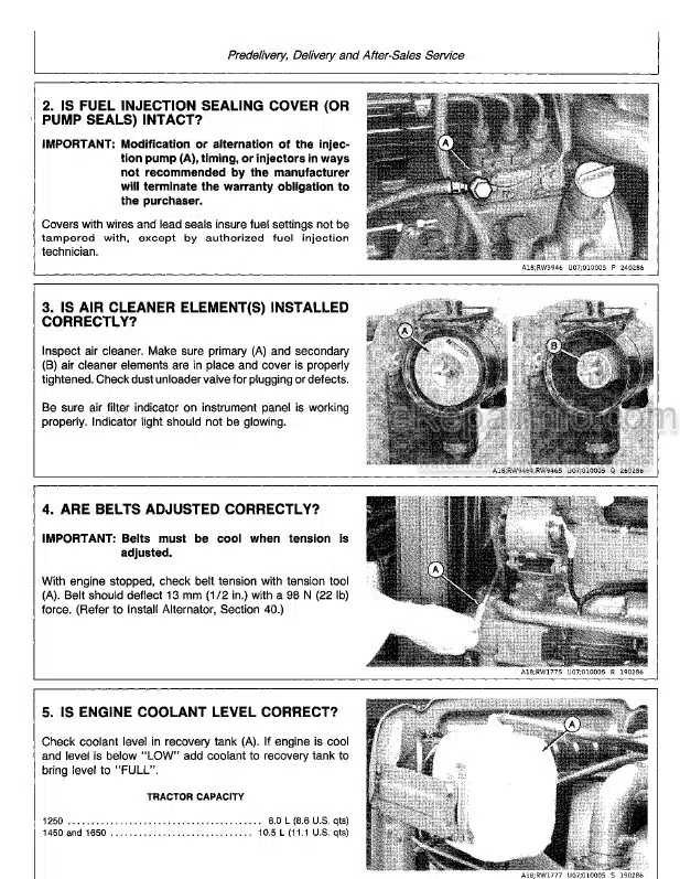 Photo 6 - John Deere 1350 1550 1750 1850 1850N 1950 1950N Technical Manual Tractor TM4437