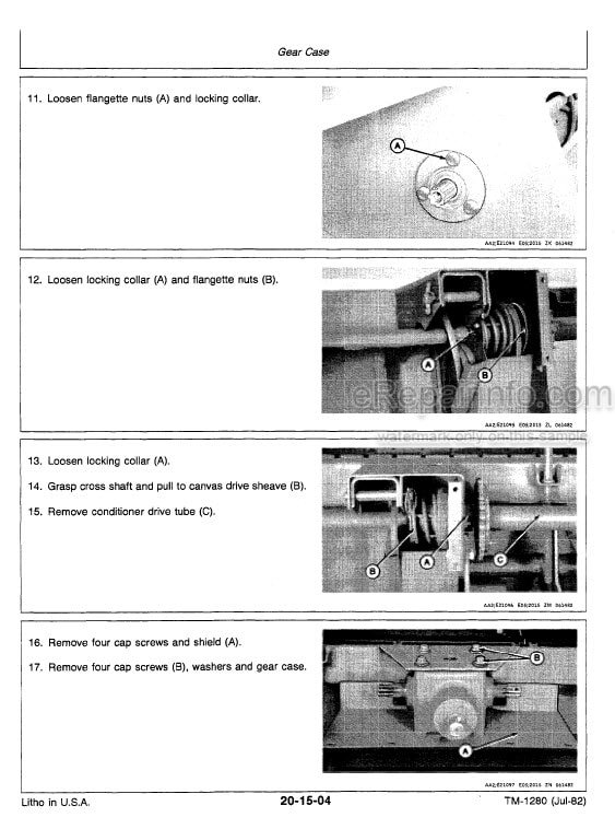 Photo 7 - John Deere 135 Technical Manual Draper Platform TM1280