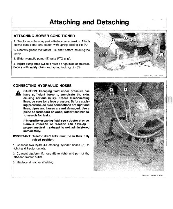 Photo 4 - John Deere 1424 Operators Manual Mower Conditioner OME73044K3