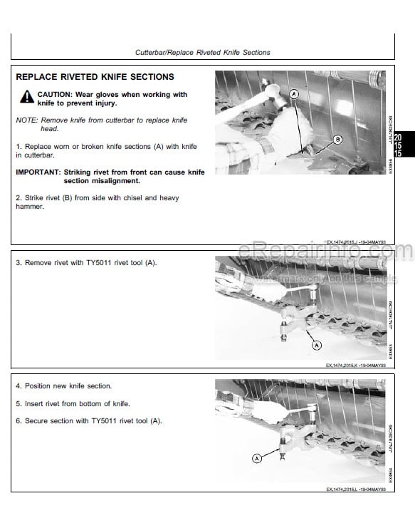 Photo 11 - John Deere 1600 Technical Manual Mower Conditioner TM1474