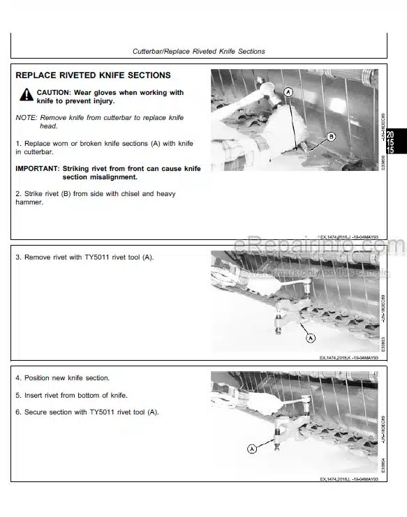 Photo 12 - John Deere 1600 Technical Manual Mower Conditioner TM1474