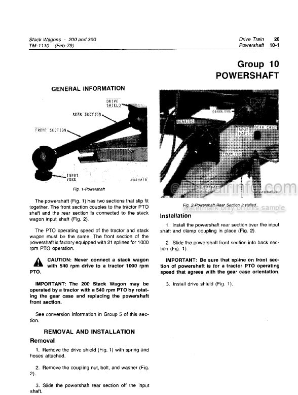 Photo 7 - John Deere 135 Technical Manual Draper Platform TM1280