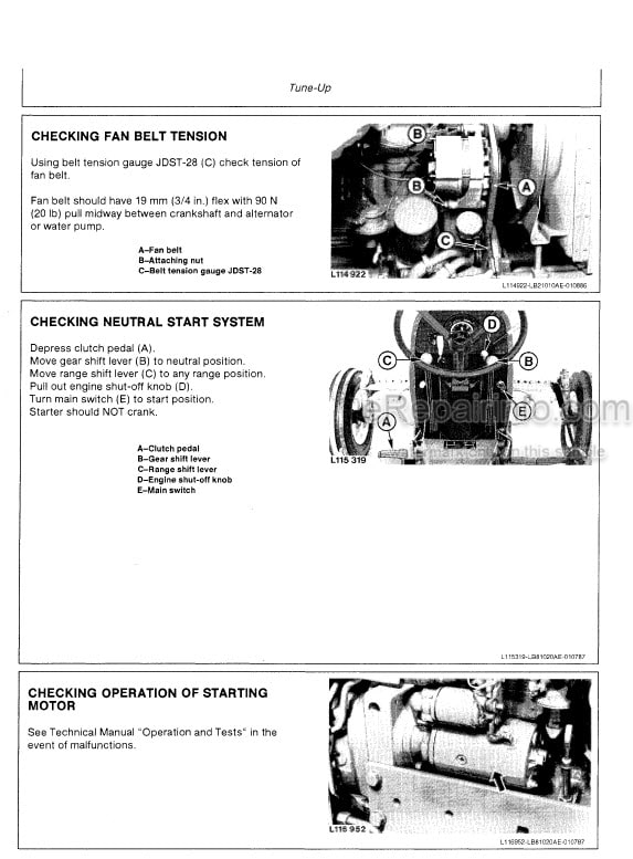 Photo 6 - John Deere 2210 Technical Manual Compact Utility Tractor TM2074