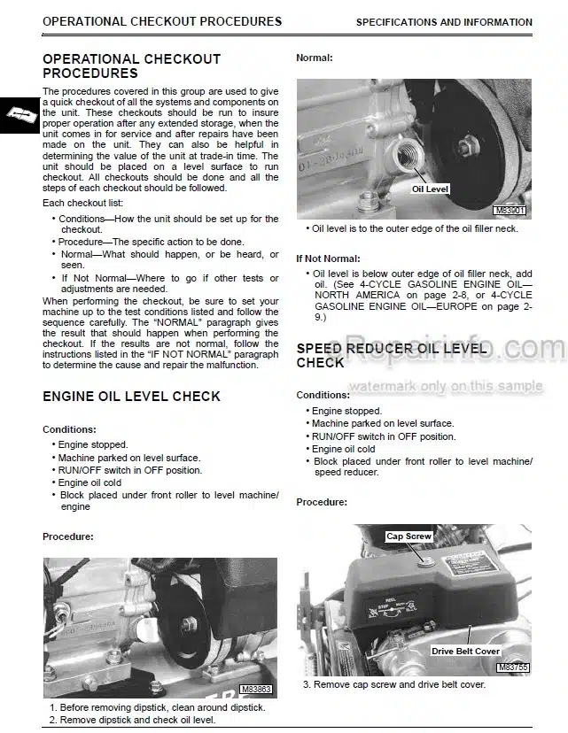 Photo 11 - John Deere 220A Technical Manual Walk Behind Greensmower TM1680