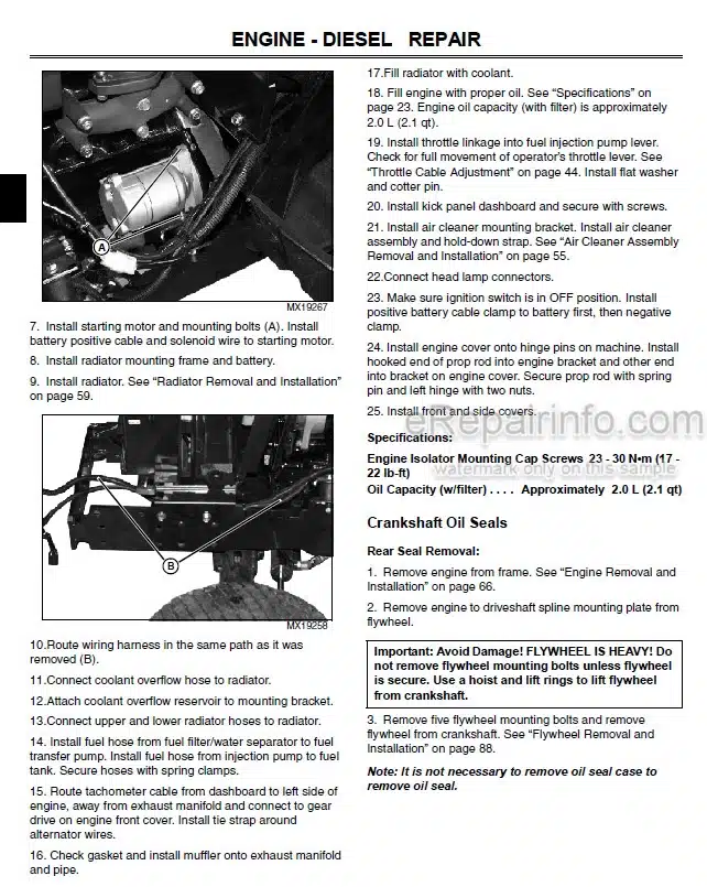 Photo 7 - John Deere 2155 2355N Repair Technical Manual Tractor TM4435