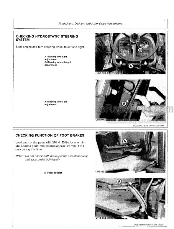 Photo 6 - John Deere 2440 2640 Technical Manual Tractor TM1142 SN -340999