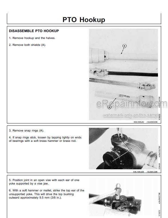 Photo 7 - John Deere 240 260 270 Technical Manual Rotary Disk Mower TM1367