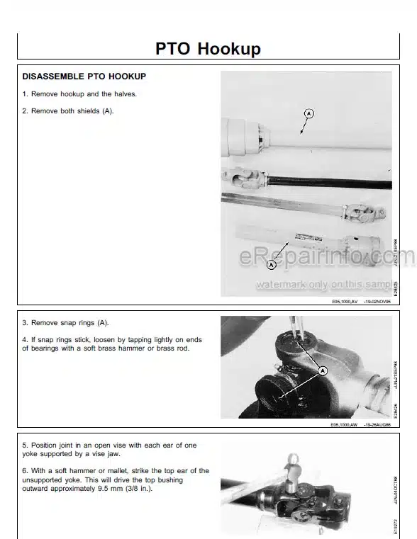 Photo 7 - John Deere 240 260 270 Technical Manual Rotary Disk Mower TM1367