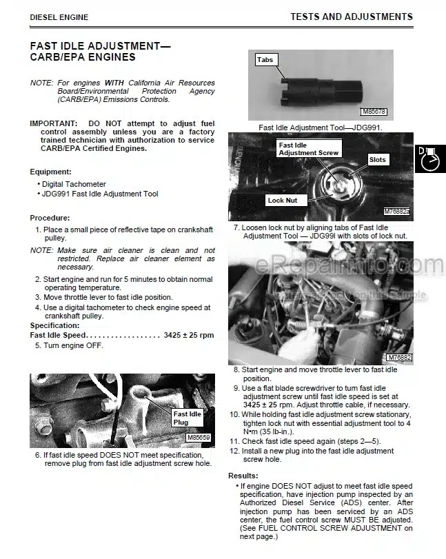 Photo 7 - John Deere 2653 Technical Repair Manual Professional Utility Mower TM1533