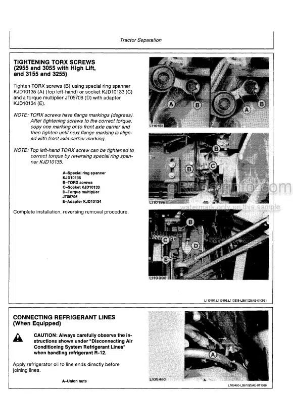 Photo 7 - John Deere 7600 7700 7800 Technical Repair Manual Tractor TM1500