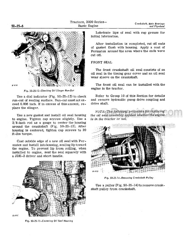 Photo 8 - John Deere 3000 Series 3020 Service Manual Tractor SM2038