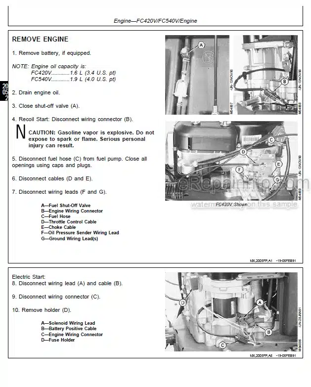 Photo 7 - John Deere 32 36 48 52 Inch Technical Repair Manual Commercial Walk Behind Mower TM1305