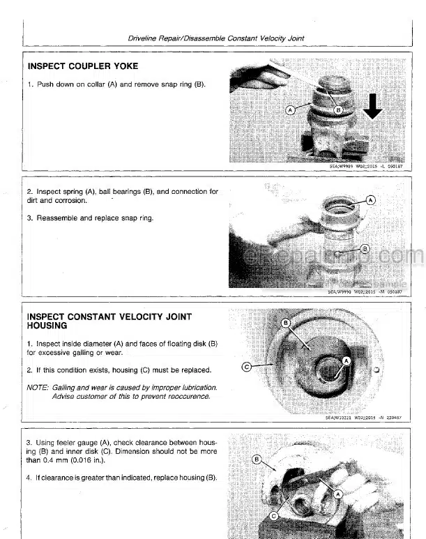 Photo 2 - John Deere 3 6 8 9 Series Technical Manual Rotary Cutter TM1394