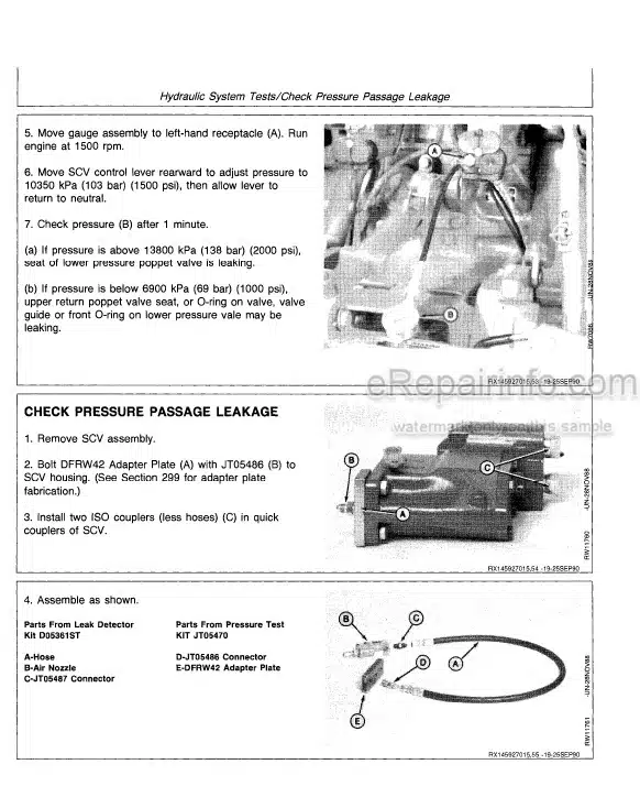 Photo 6 - John Deere 6205 6505 Operation And Tests Technical Manual Tractor TM4608