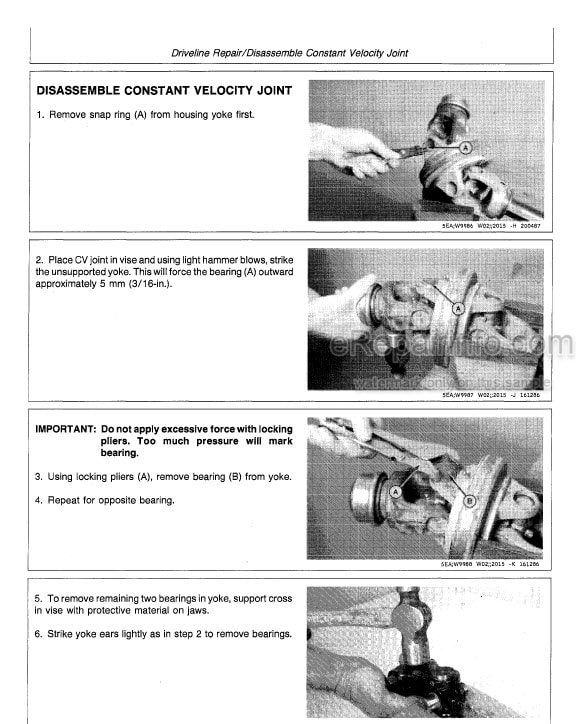 Photo 5 - John Deere 500 Operators Manual Round Baler OME5825115