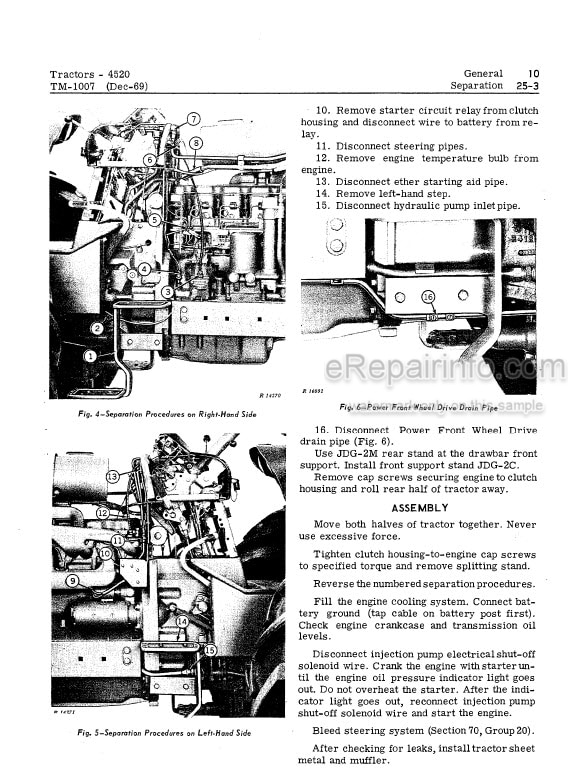 Photo 7 - John Deere 4500 4600 4700 Technical Repair Manual Compact Utility Tractor TM1679