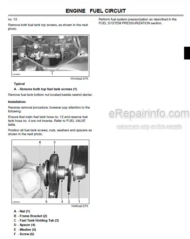 Photo 9 - John Deere 500 500EX 500EXT Technical Repair Manual Buck Utility ATV TM2153