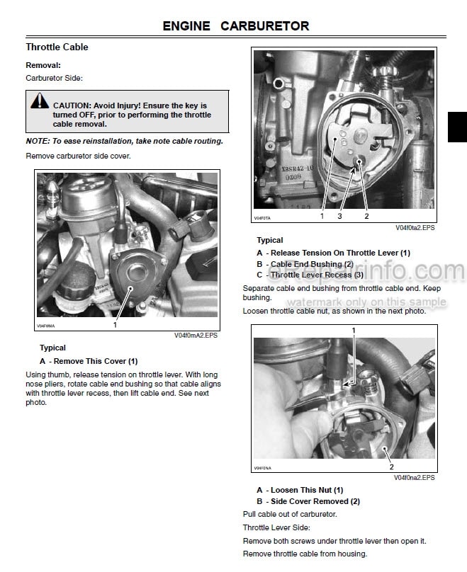 Photo 7 - John Deere 500 500EX 500EXT Technical Repair Manual Buck Utility ATV TM2153