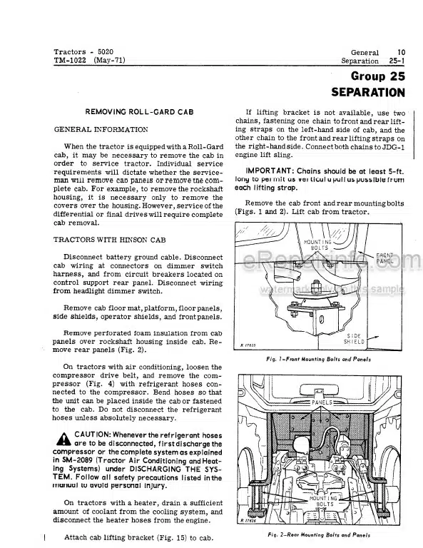 Photo 7 - John Deere 5010-I Service Manual Tractor SM2051