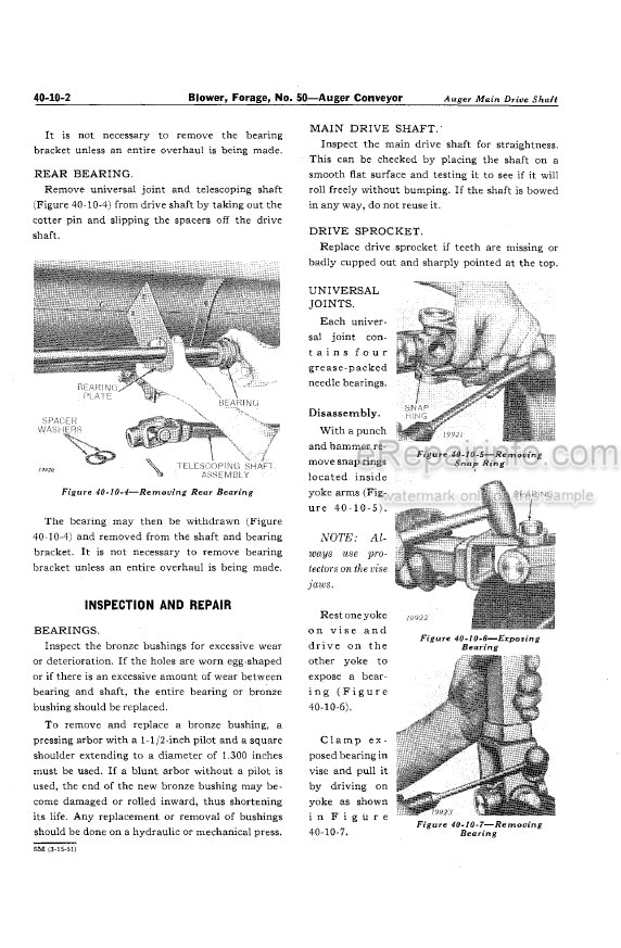 Photo 8 - John Deere 50 Service Manual Forage Blower SM2006