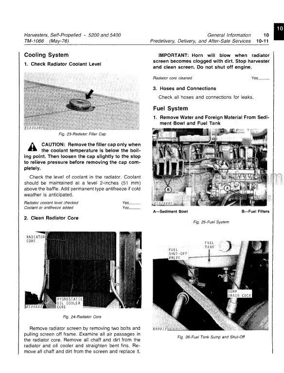 Photo 6 - John Deere 5440 5460 Technical Manual Self Propelled Harvester TM1177