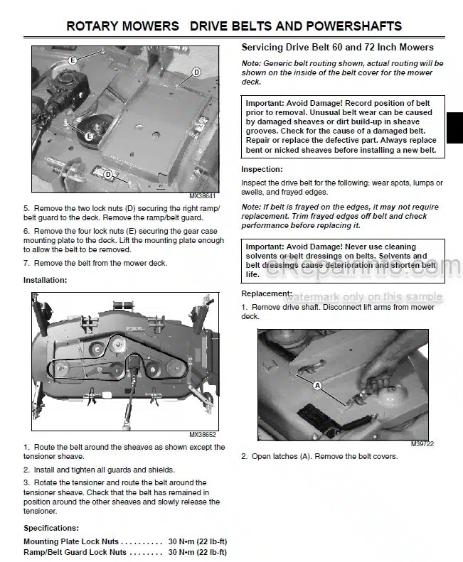 Photo 7 - John Deere 7H17 7H19 Technical Repair Manual Commercial Walk Behind Mower TM2133