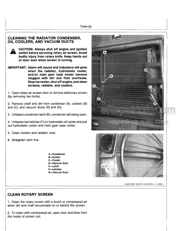 Photo 11 - John Deere 5730 5830 Technical Repair Manual Self Propelled Harvester TM1352