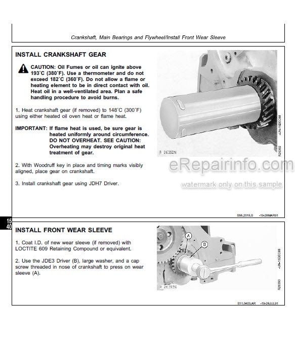 Photo 8 - John Deere 6076 Technical Manual Engine CTM6