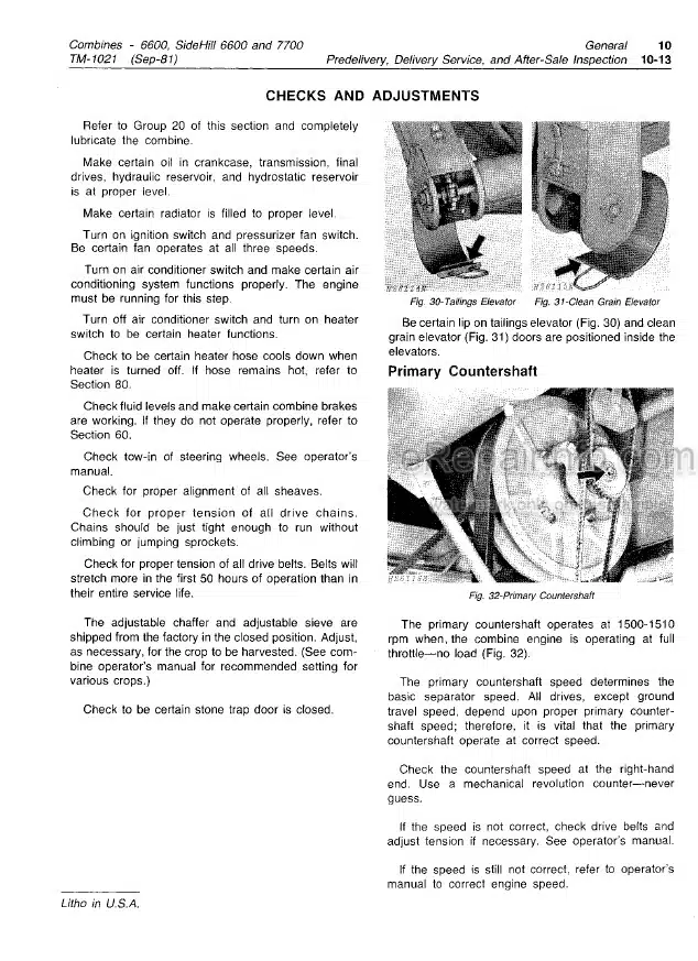 Photo 7 - John Deere 4435 4435 Hydro Repair Technical Manual Combine TM4464