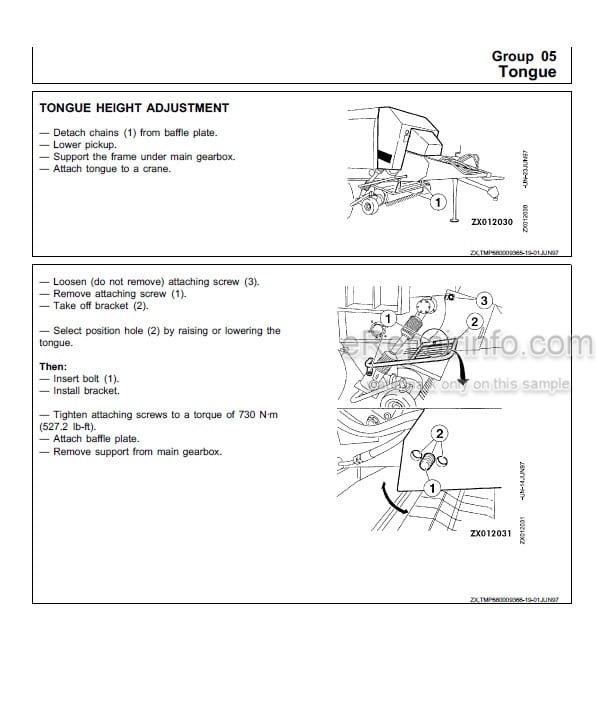 Photo 8 - John Deere 680 690 Multicut Technical Repair Manual Large Square Baler TM4581