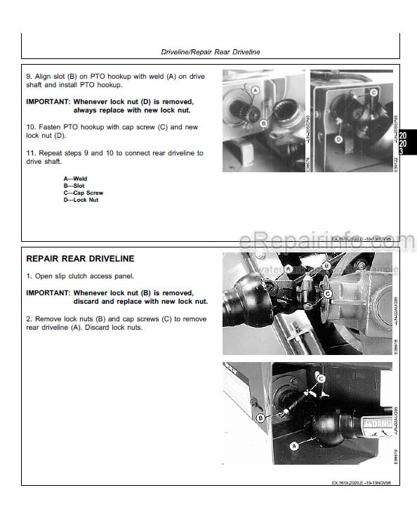 Photo 12 - John Deere 710 720 Technical Repair Manual Mower Conditioner TM1619