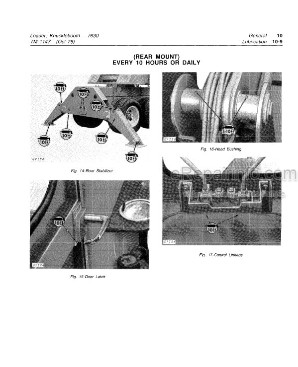 Photo 5 - John Deere 7630 Technical Manual Knuckleboom Loader TM1147