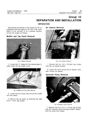 Photo 6 - John Deere 7630 Technical Manual Knuckleboom Loader TM1147