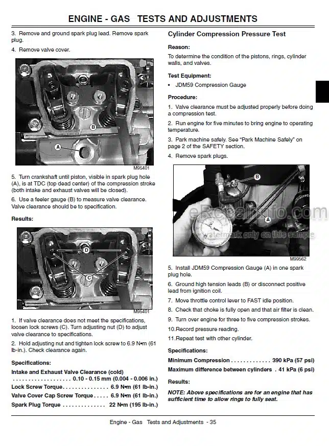 Photo 6 - John Deere 54D 60D 62D 72D 54 60 72 261 272 Technical Repair Manual Autoconnect Mower TM1763