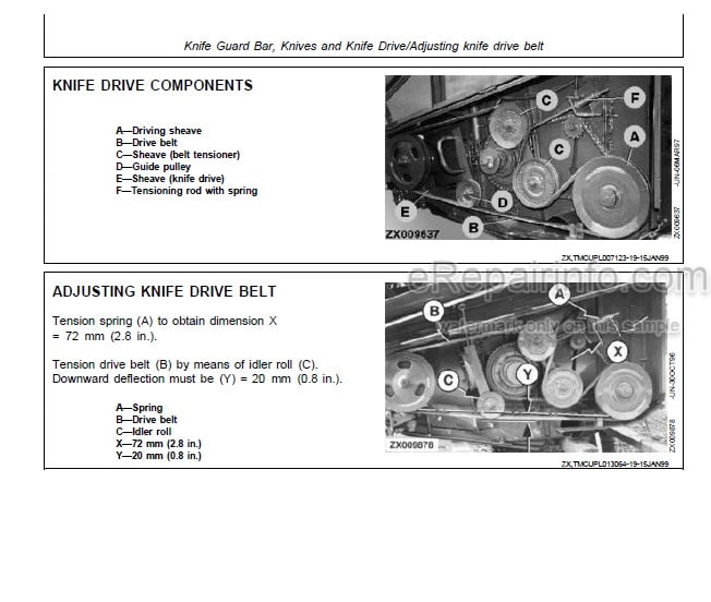 Photo 3 - John Deere 814 816 818 820 822 Technical Repair Manual Cutting Platform TM4533