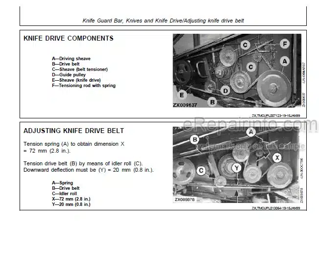 Photo 11 - John Deere 814 816 818 820 822 Technical Repair Manual Cutting Platform TM4533