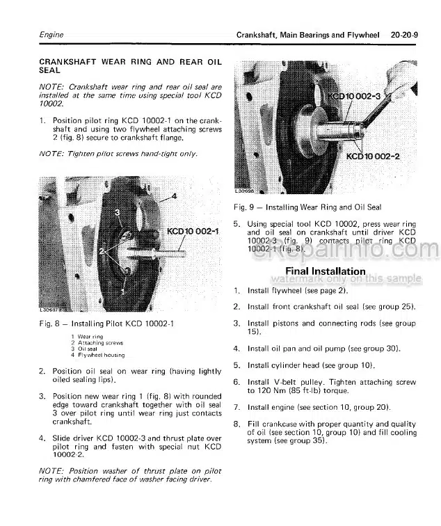 Photo 7 - John Deere 830 Technical Repair Manual Tractor TM4279