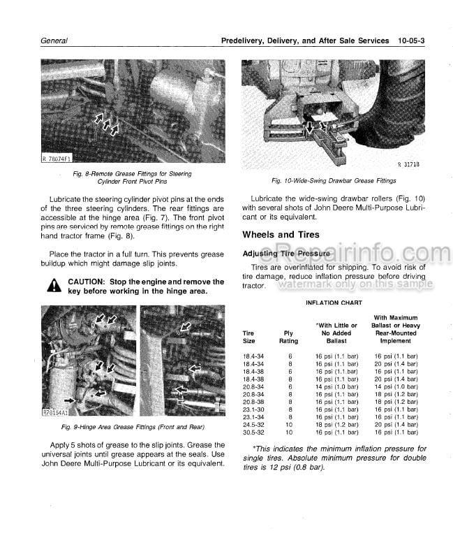 Photo 10 - John Deere 8440 8640 Technical Manual Tractor TM1199