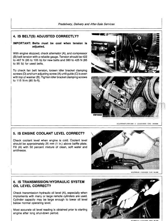 Photo 5 - John Deere 8850 Technical Repair Manual Tractor TM1254