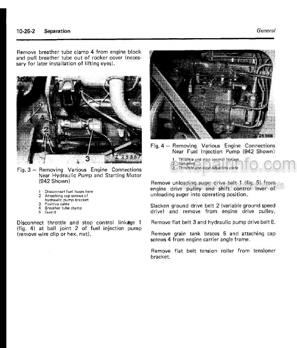Photo 9 - John Deere 932 To 1085 Hydro 4 Repair Technical Manual Combine TM4387